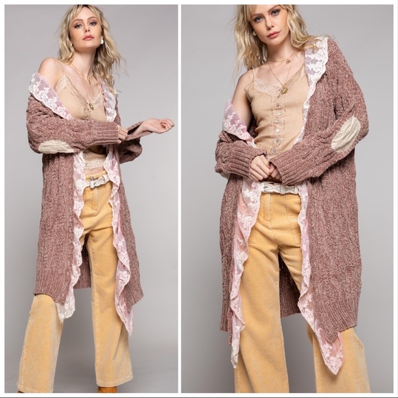 POL The Madrid Luxury Lace Chenille Duster - Picture 5 of 9